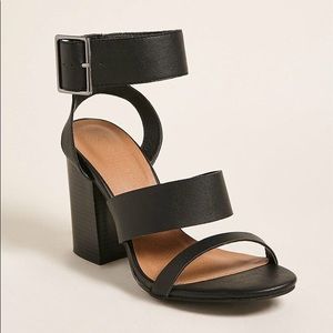 Faux Leather Strappy Heels